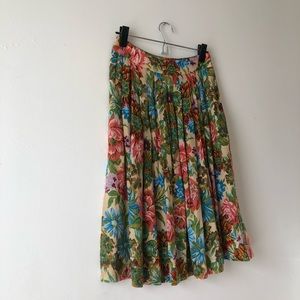 Anthropologie floral knee length skirt